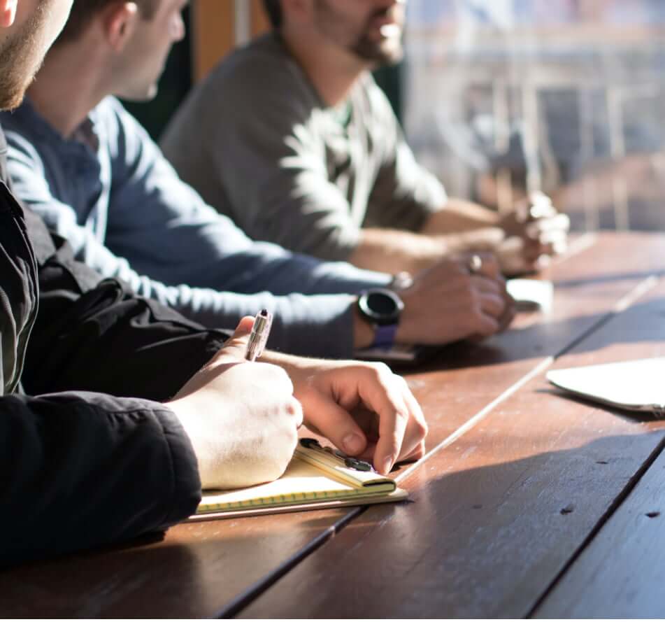 People chatting on a meeting 